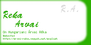 reka arvai business card